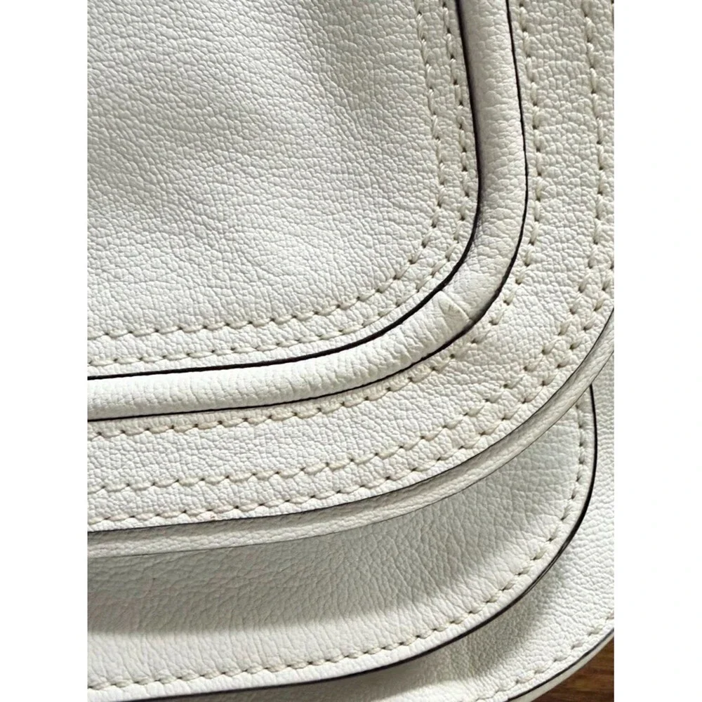 Kate Spade New York 100% Genuine Goat Leather Medium Rianne White Shoulder Bag